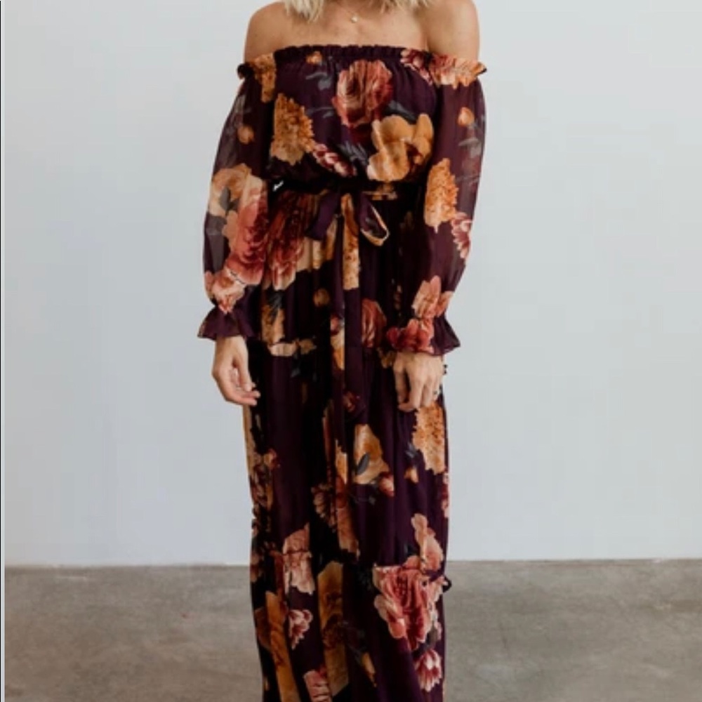 Baltic Born Isabel Eggplant Floral Maxi